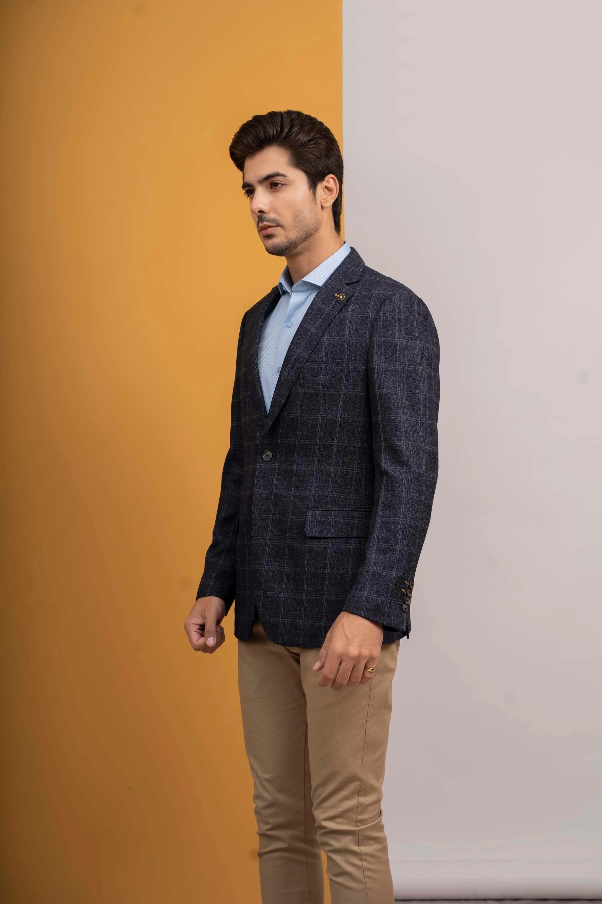 CASUAL COAT SLIM FIT NAVY GREY