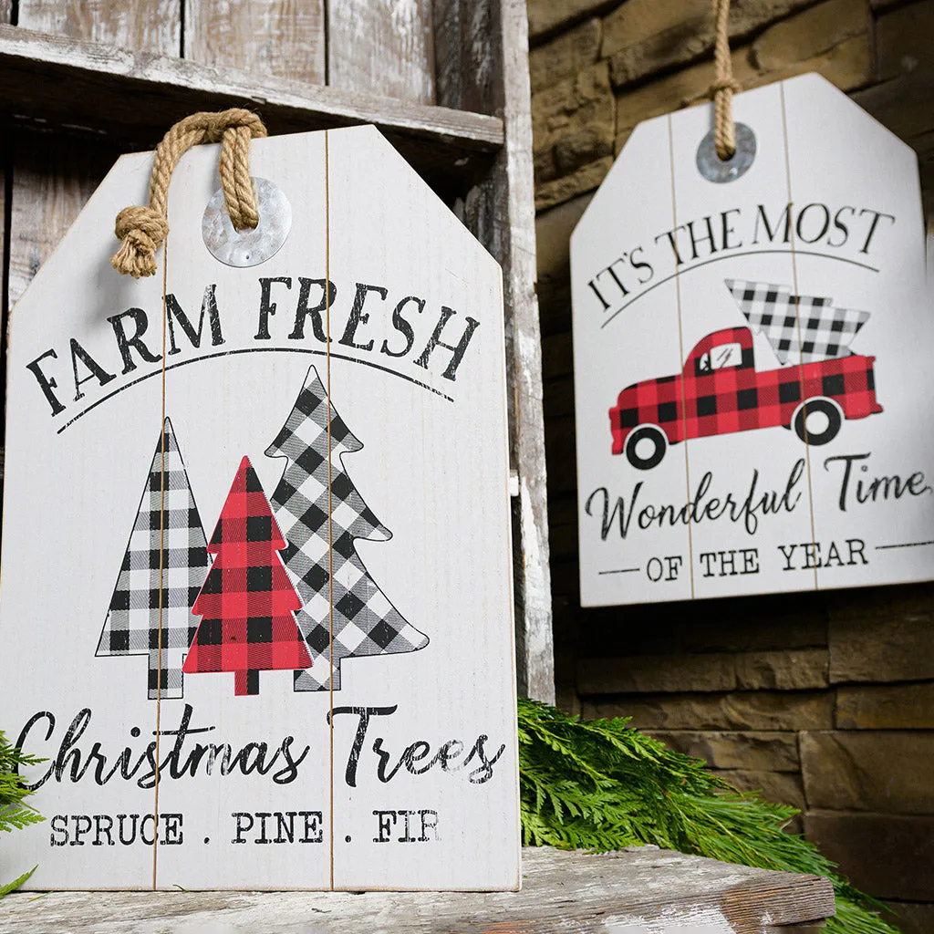 Christmas on the Farm Set of 2 Signs