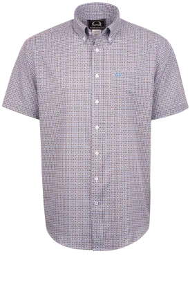 Cinch Arenaflex Button-Front Shirt - White Foulard Print