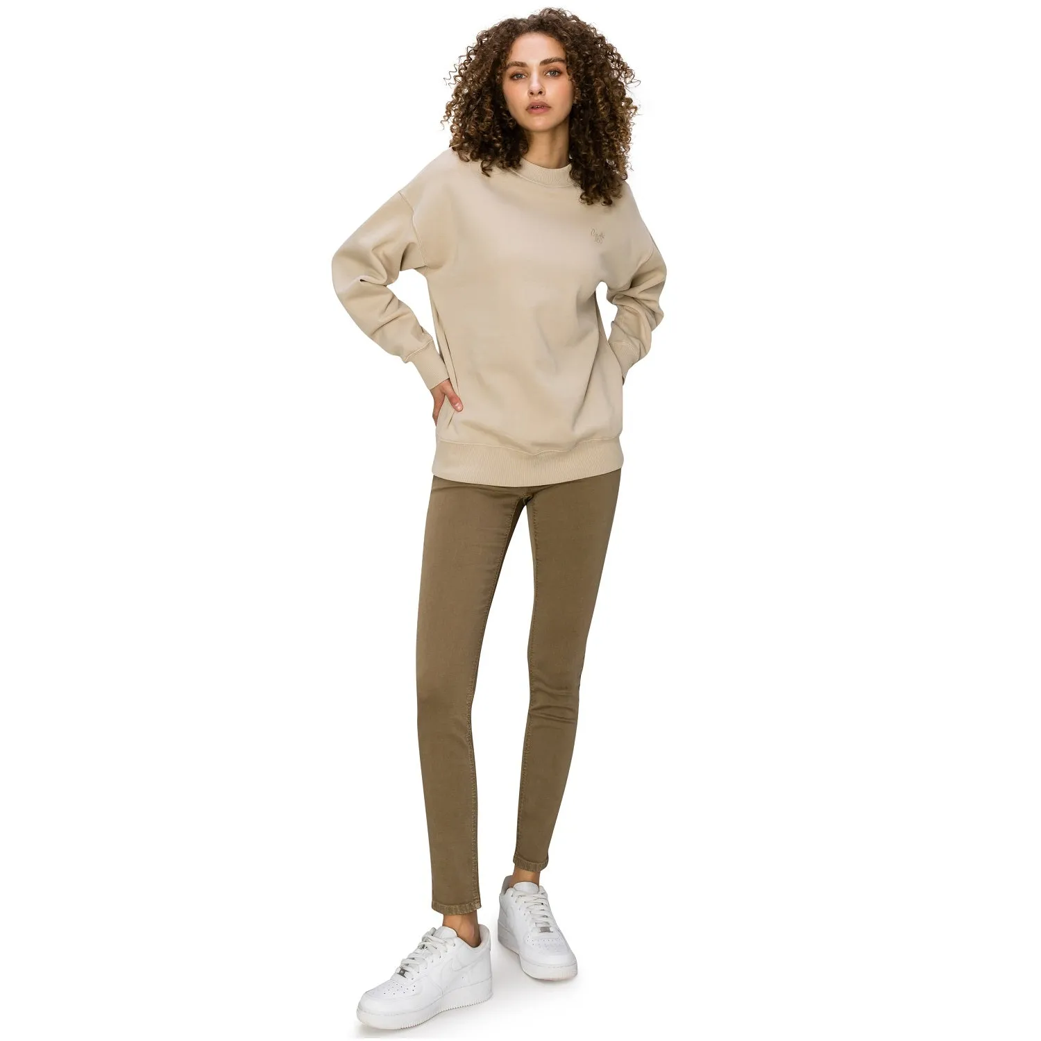 Cloud Fleece Crewneck Sweatshirt - Olive Beige