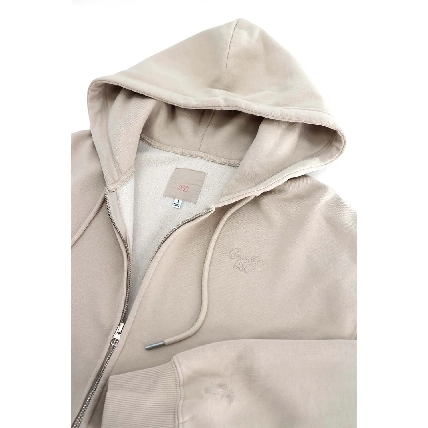 Cloud Fleece Zip Up Hoodie - Olive Beige