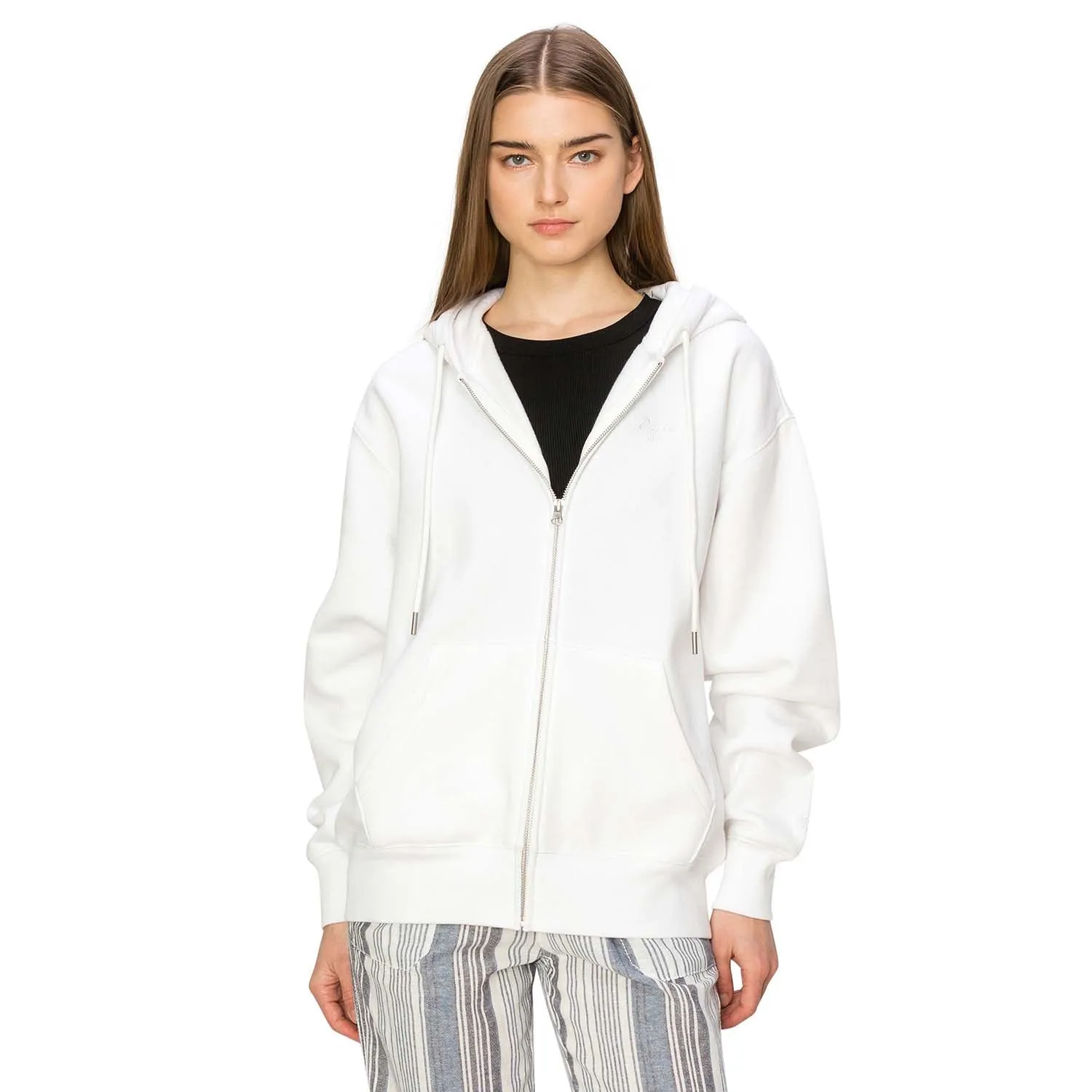 Cloud Fleece Zip Up Hoodie - White