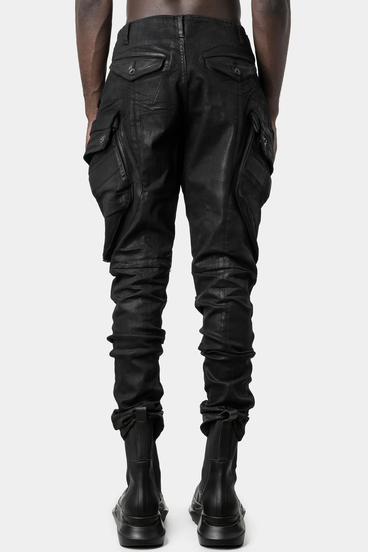 Coated cargo pants