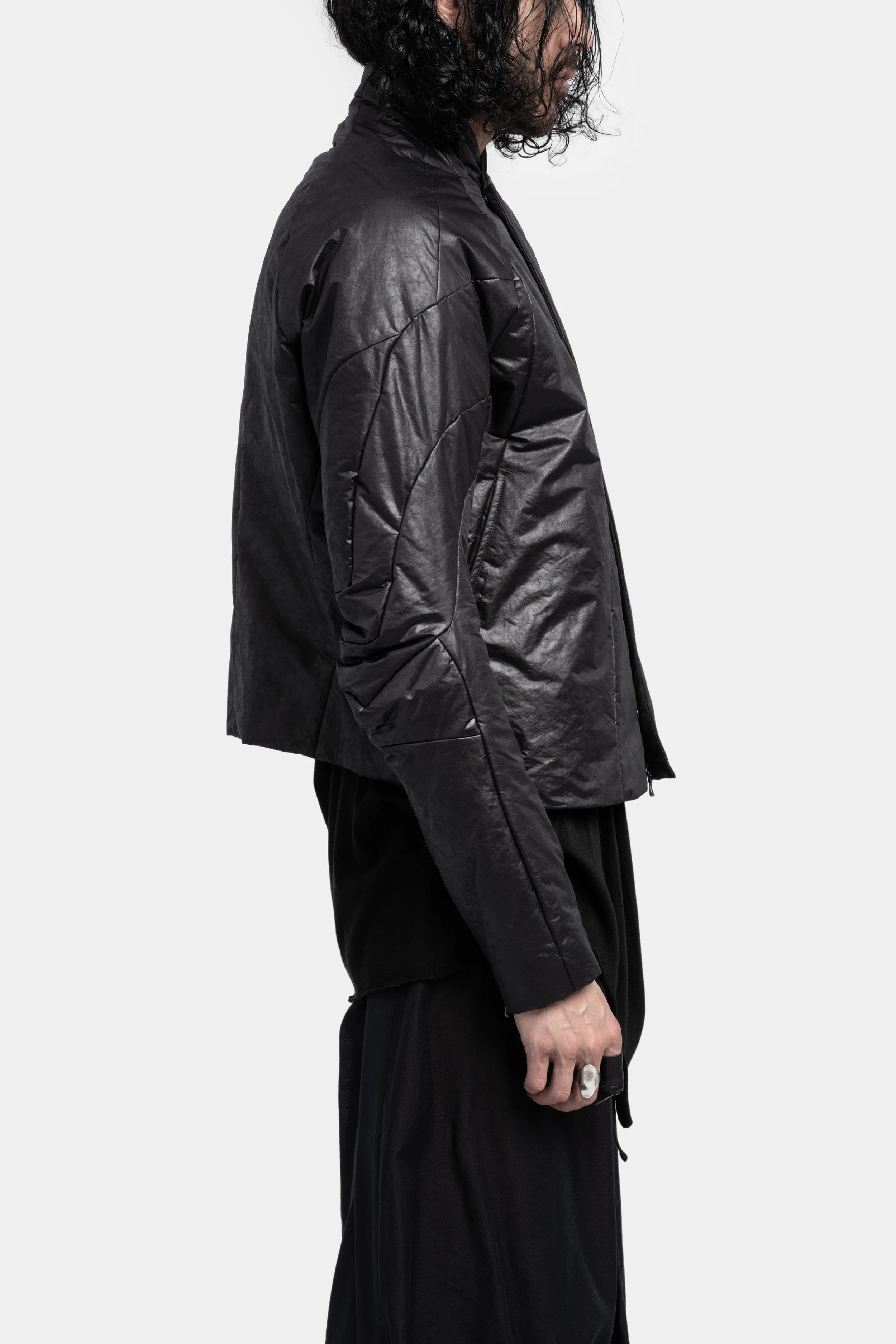 Coated Panel Zip Jacket