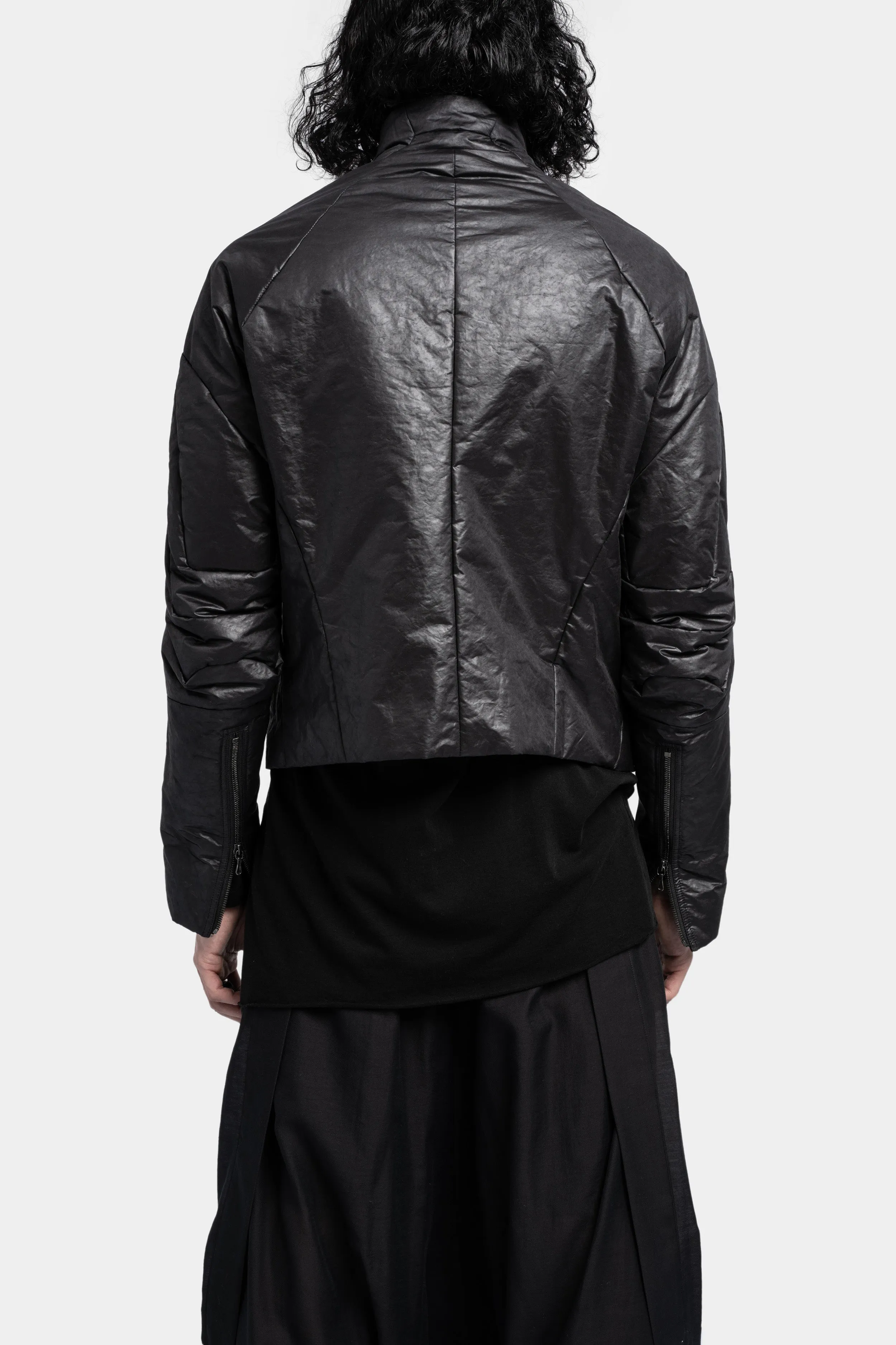 Coated Panel Zip Jacket