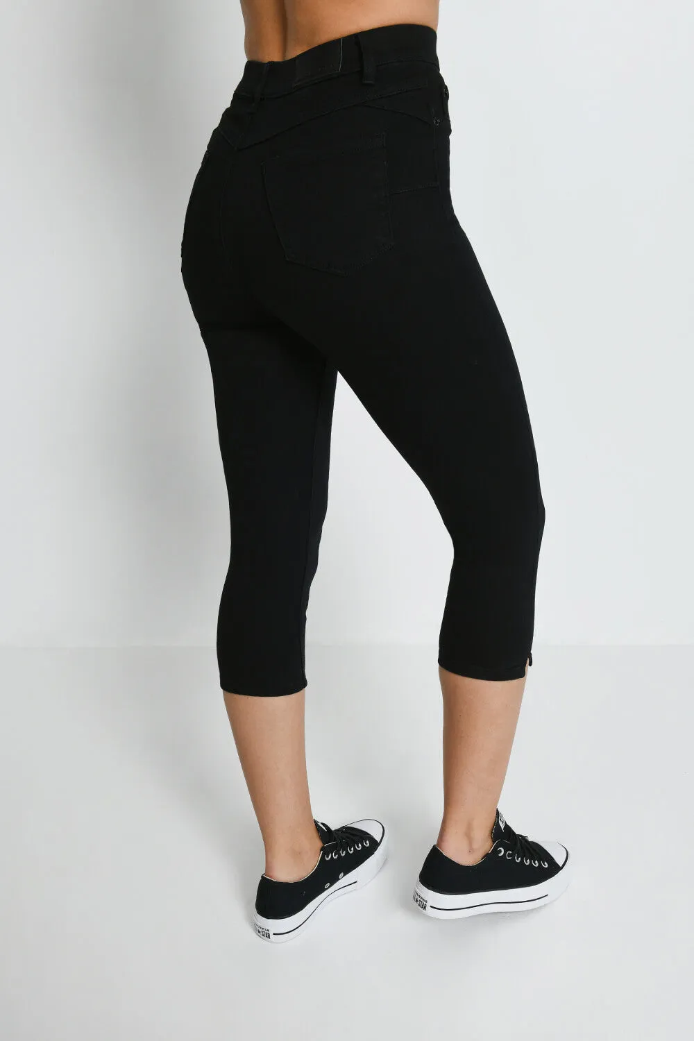 Cropped Jeggings - Black