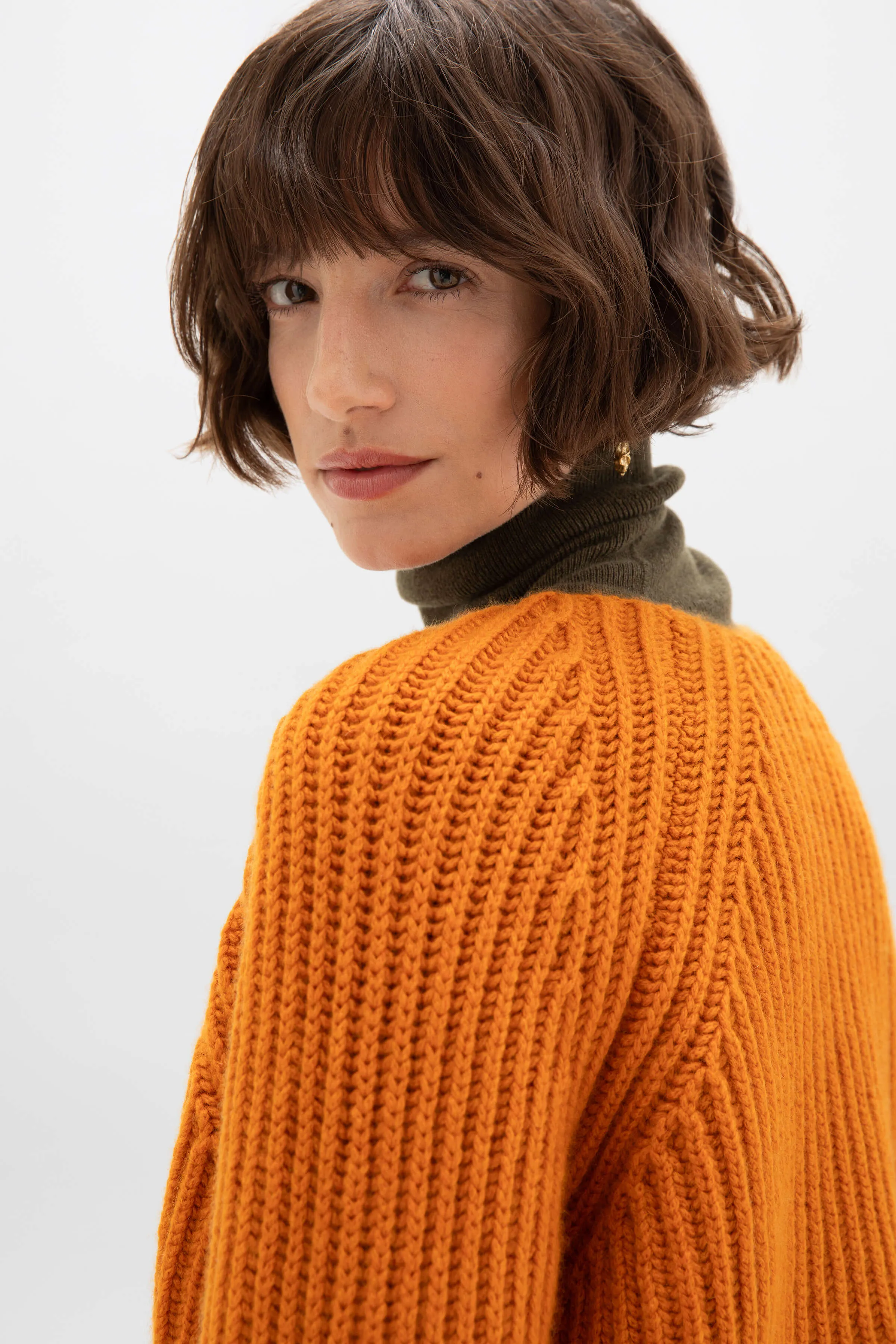 Cropped Ribbed Cashmere Jumper