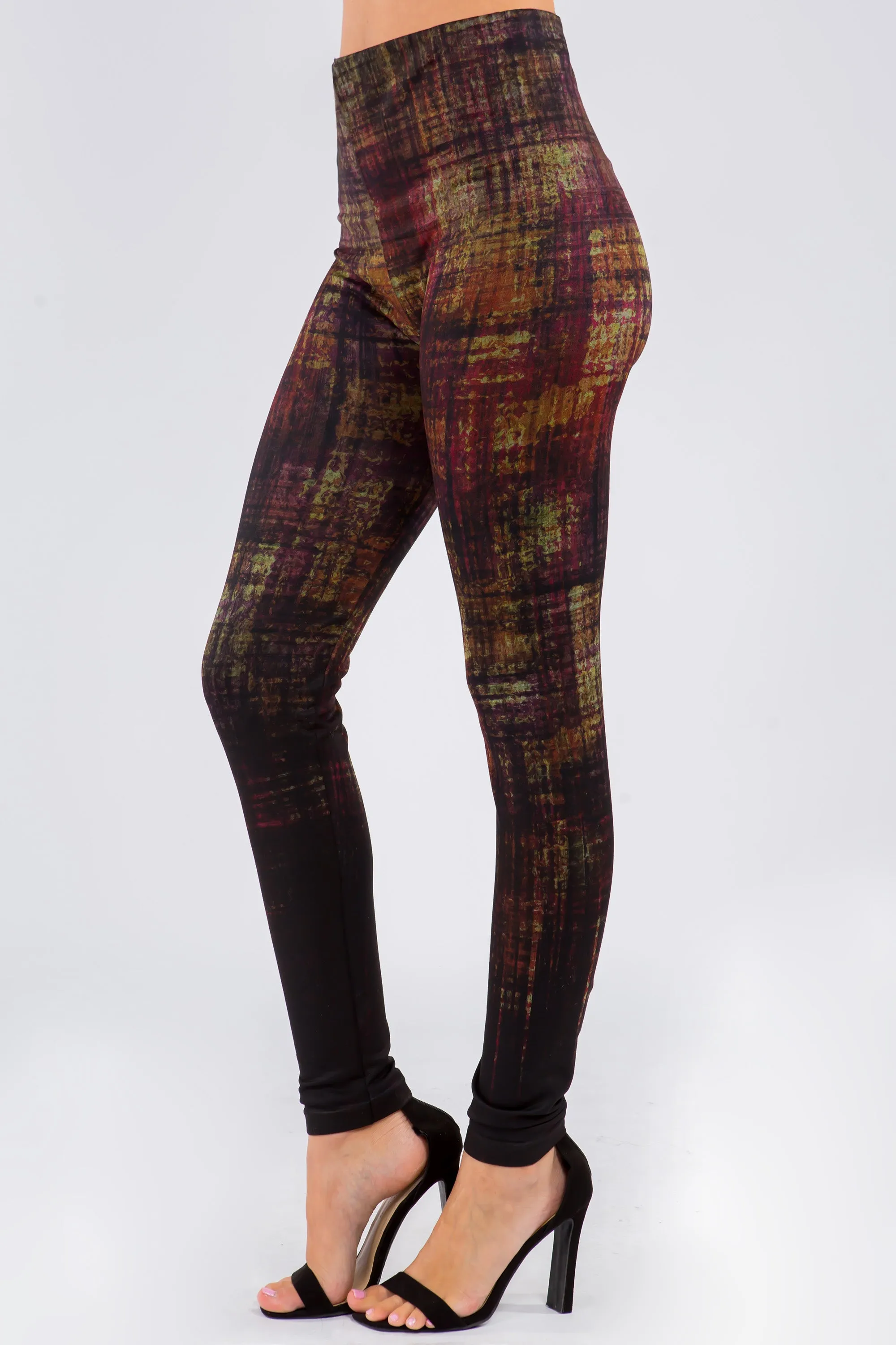 Cross Hatch Ombre Print Leggings