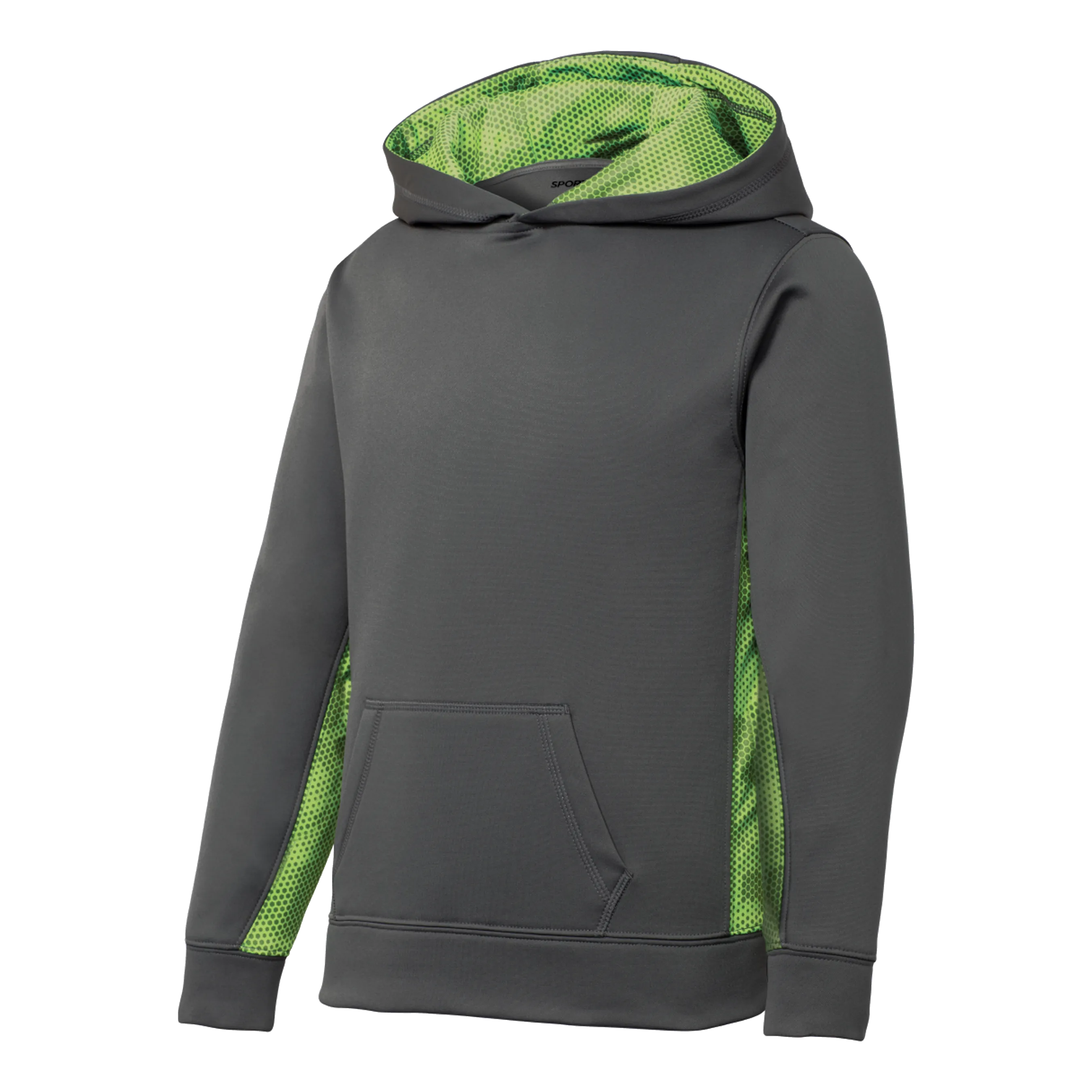 CY1815  Youth CamoHex Fleece Hoodie