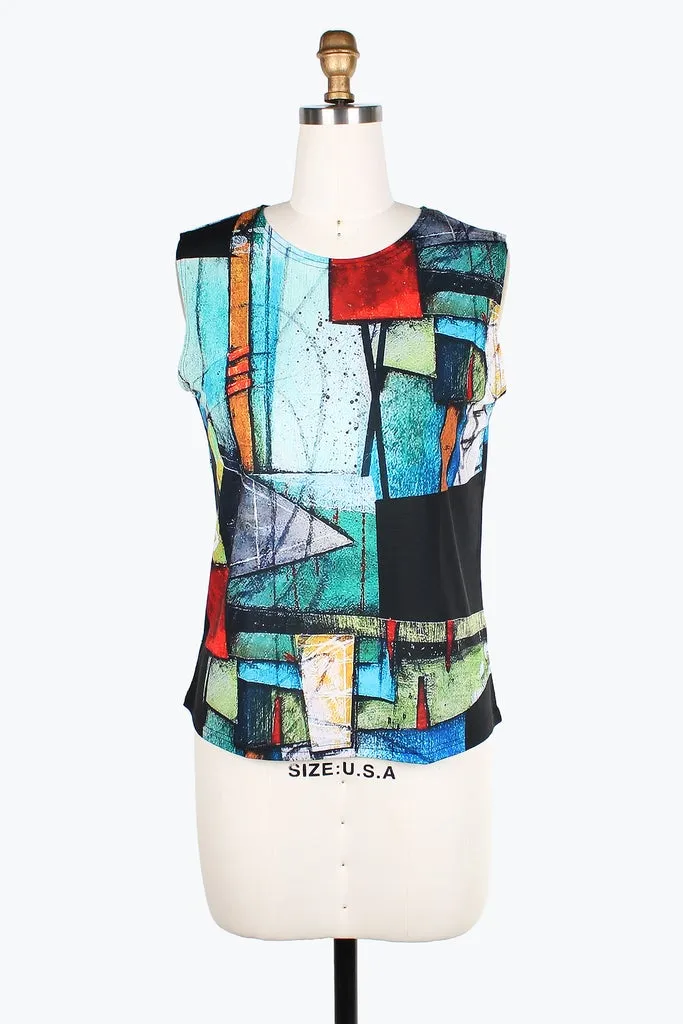 Damee Jacket ABSTRACT PAINTING DENIM MESH TWIN SET 31407-DNM