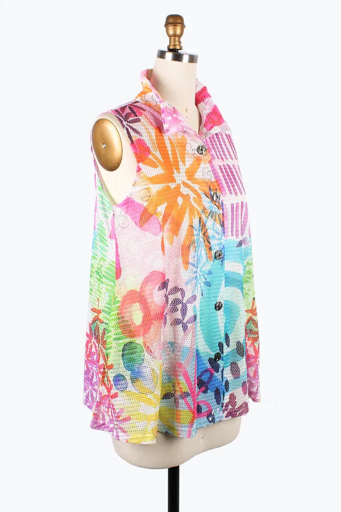 Damee Watercolor Flower Vest 3190-PNK