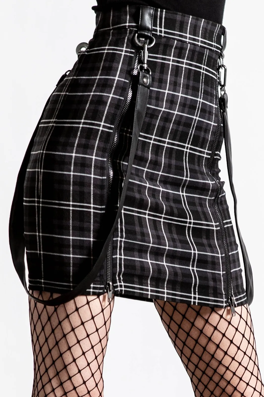 Daze Of Our Lives Mini Skirt Ash Gray Plaid