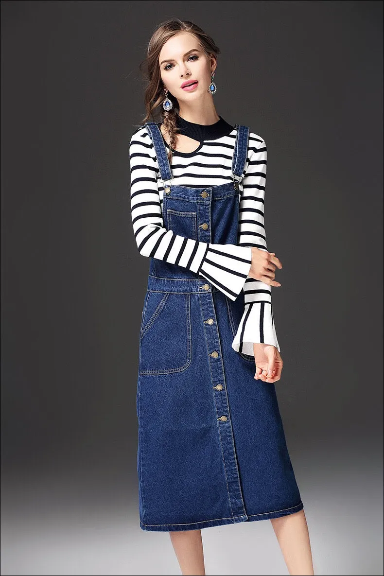 Denim Overall Dress