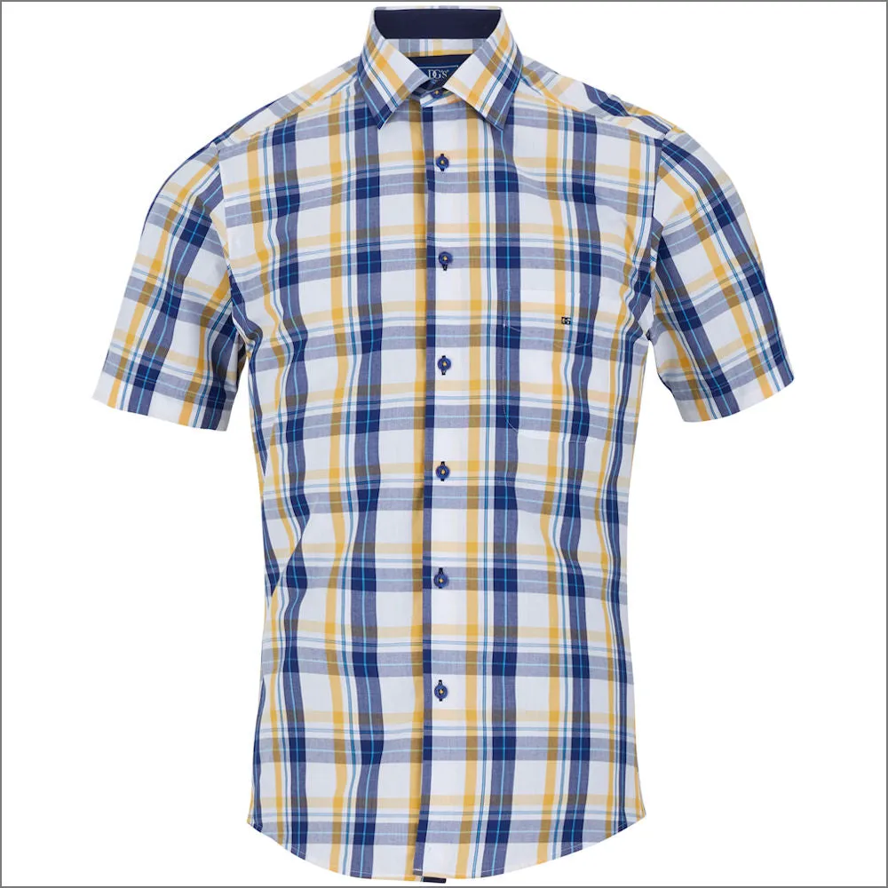 Dg's Blue & Yellow Check Short sleeve Shirt^