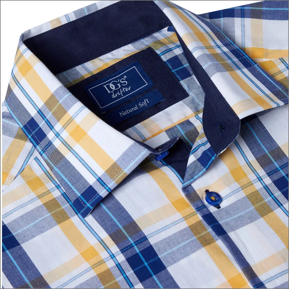 Dg's Blue & Yellow Check Short sleeve Shirt^