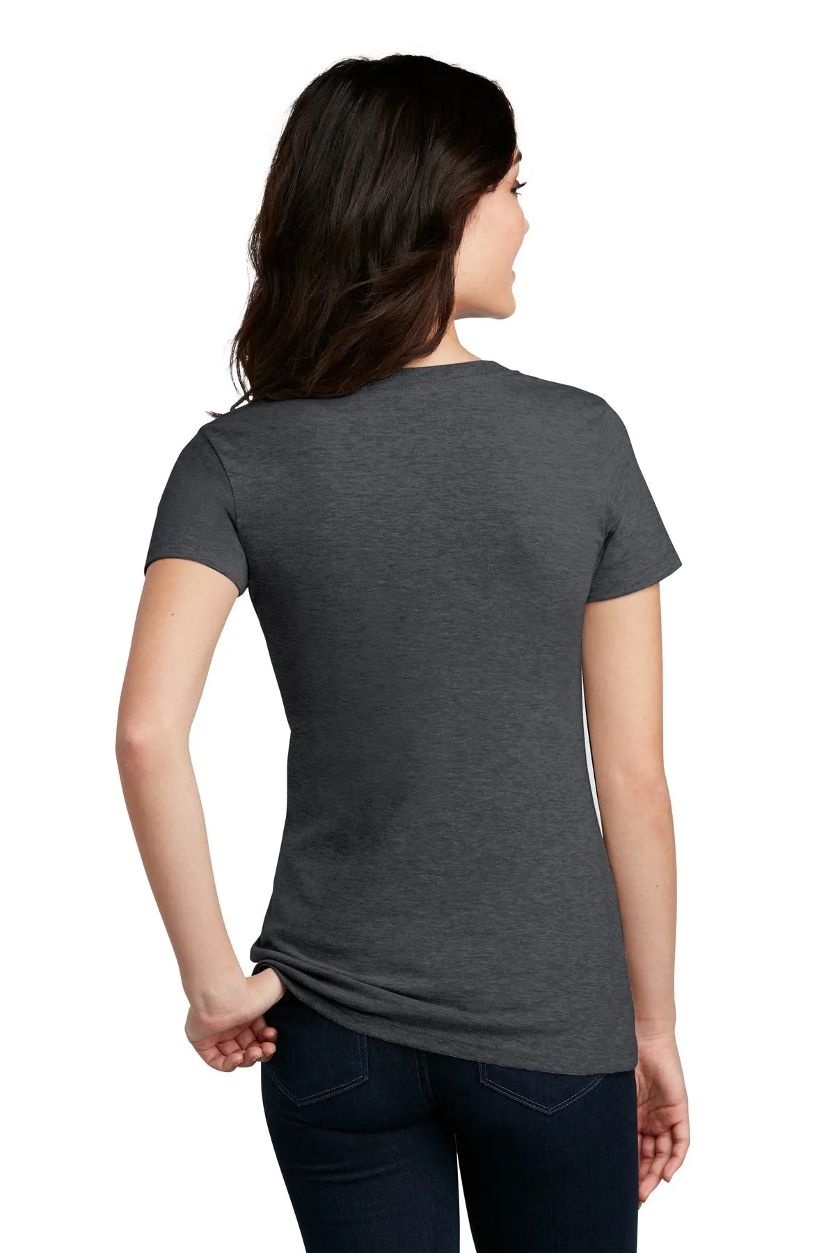 District Women's Perfect Blend CVC V-Neck Tee. DM1190L