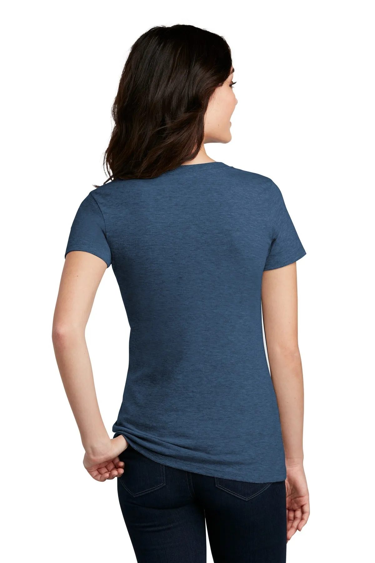 District Women's Perfect Blend CVC V-Neck Tee. DM1190L