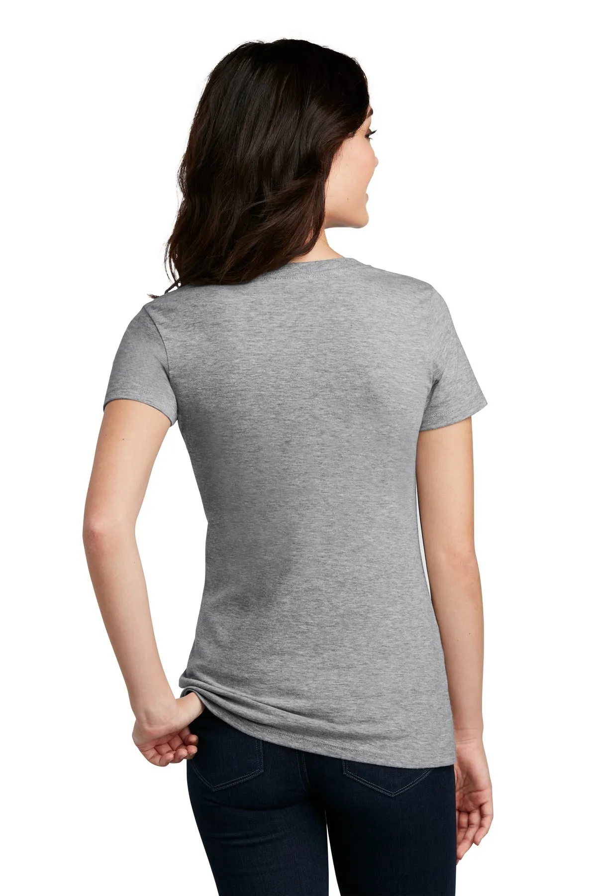 District Women's Perfect Blend CVC V-Neck Tee. DM1190L