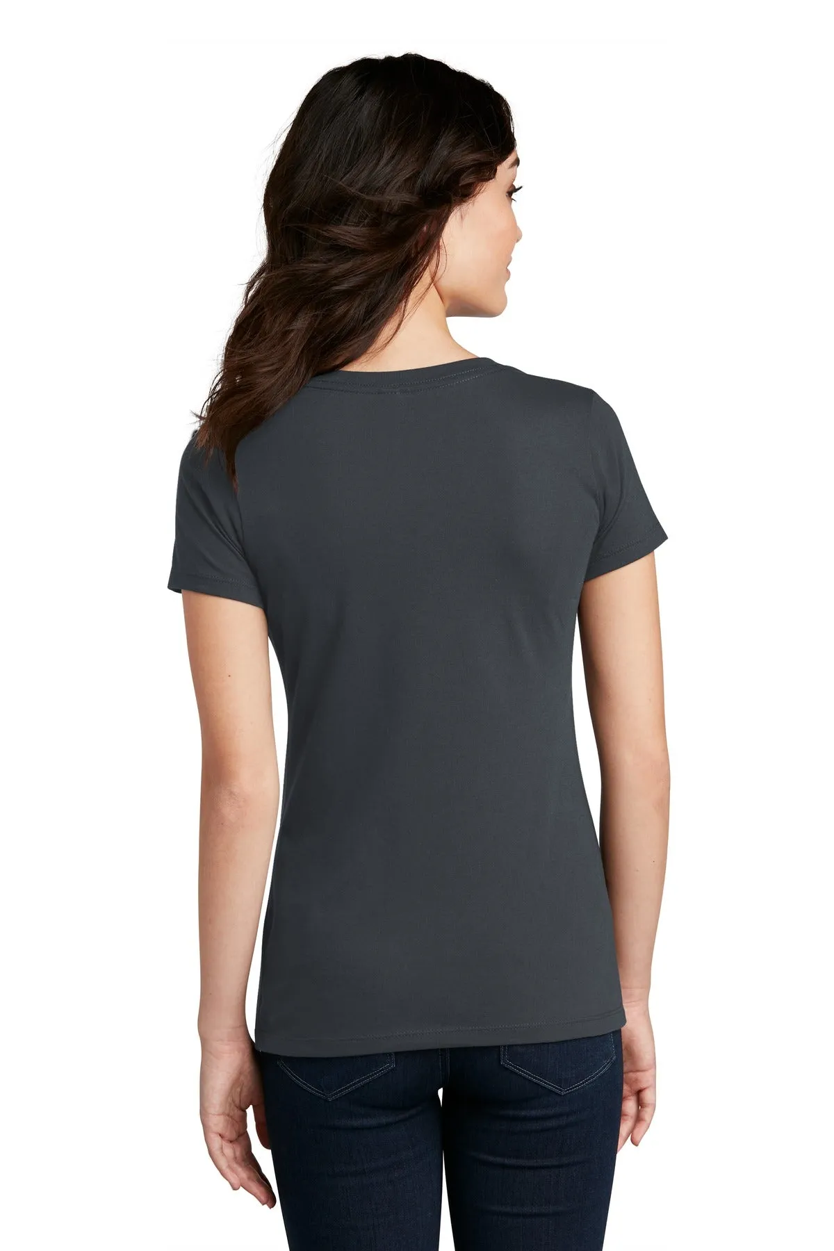 District Women's Perfect Blend CVC V-Neck Tee. DM1190L