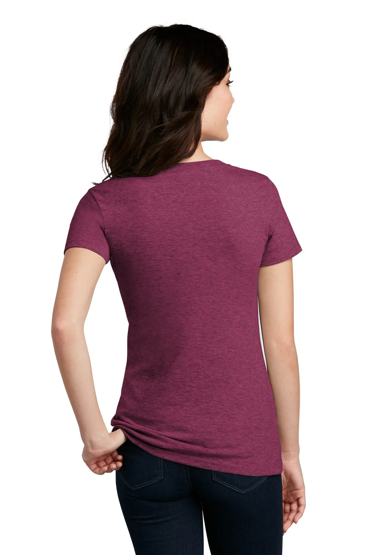 District Women's Perfect Blend CVC V-Neck Tee. DM1190L