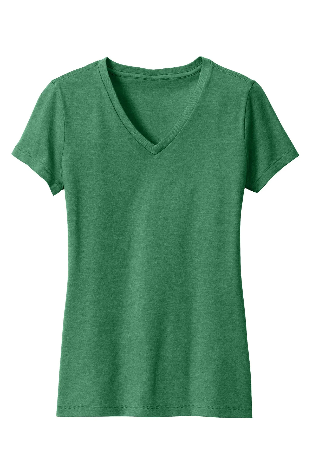 District Women's Perfect Blend CVC V-Neck Tee. DM1190L