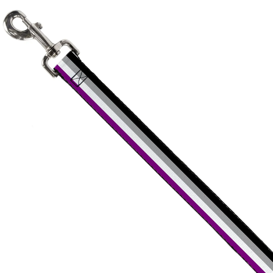 Dog Leash - Flag Asexual Black/Gray/White/Purple by Buckle-Down