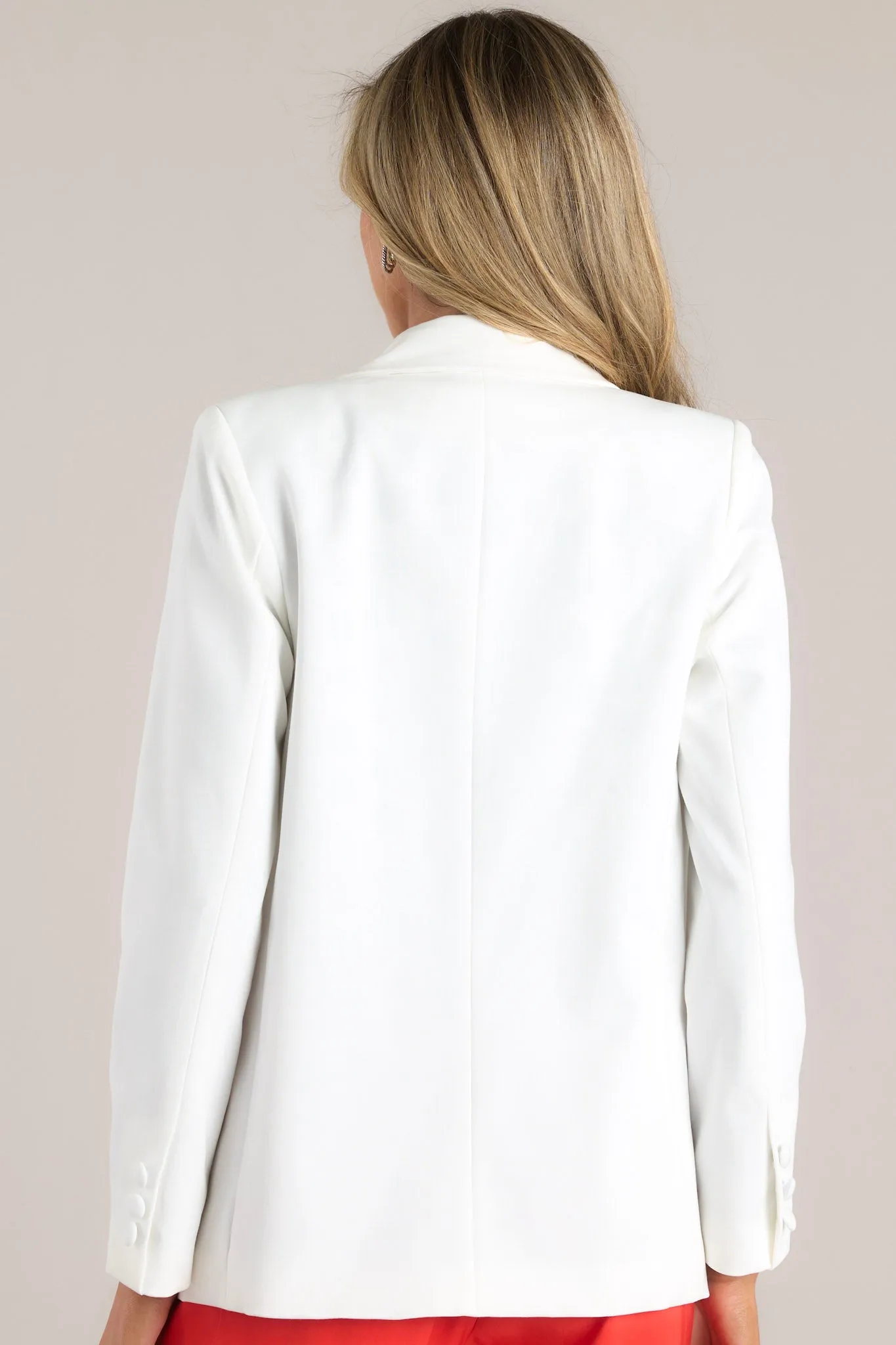 Down To Business White Blazer