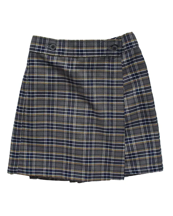 EW Button Front Skort Plaid 42