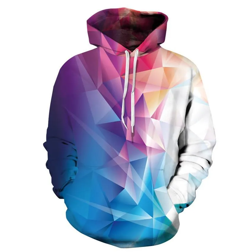 Fast Shipping Blue Violet Geometric Art Hoodie