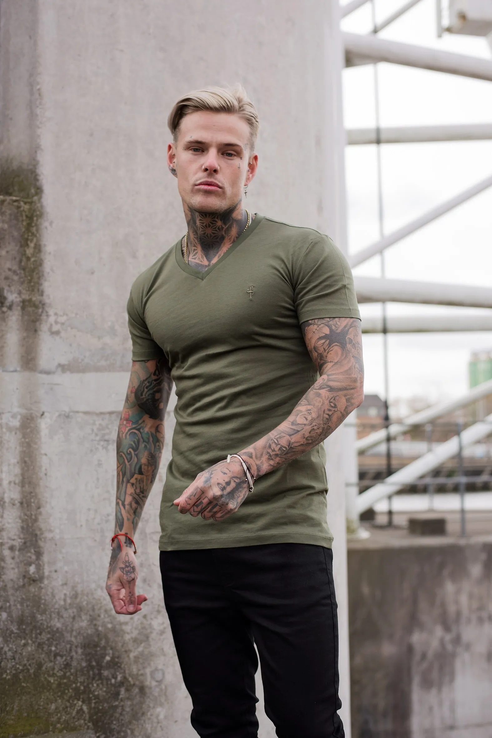 Father Sons Classic Khaki V Neck - FSH321