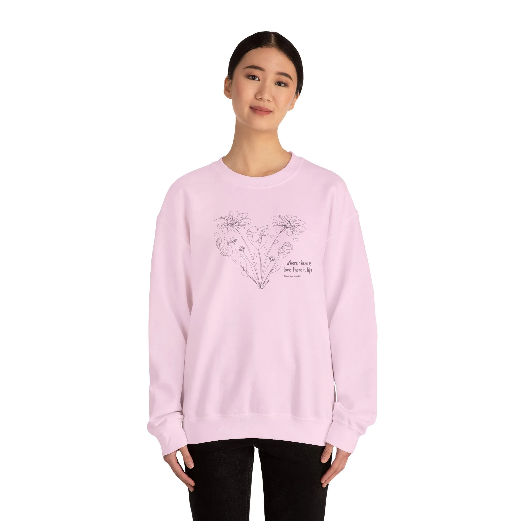 Flowers - Relaxed Fit Crewneck Sweatshirt