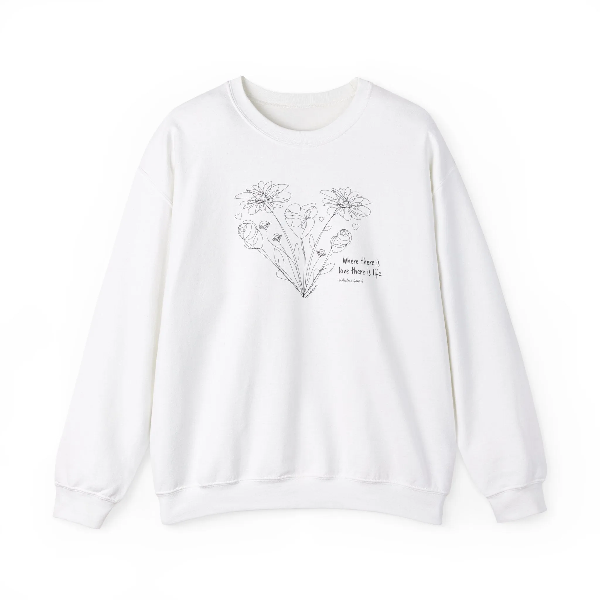 Flowers - Relaxed Fit Crewneck Sweatshirt