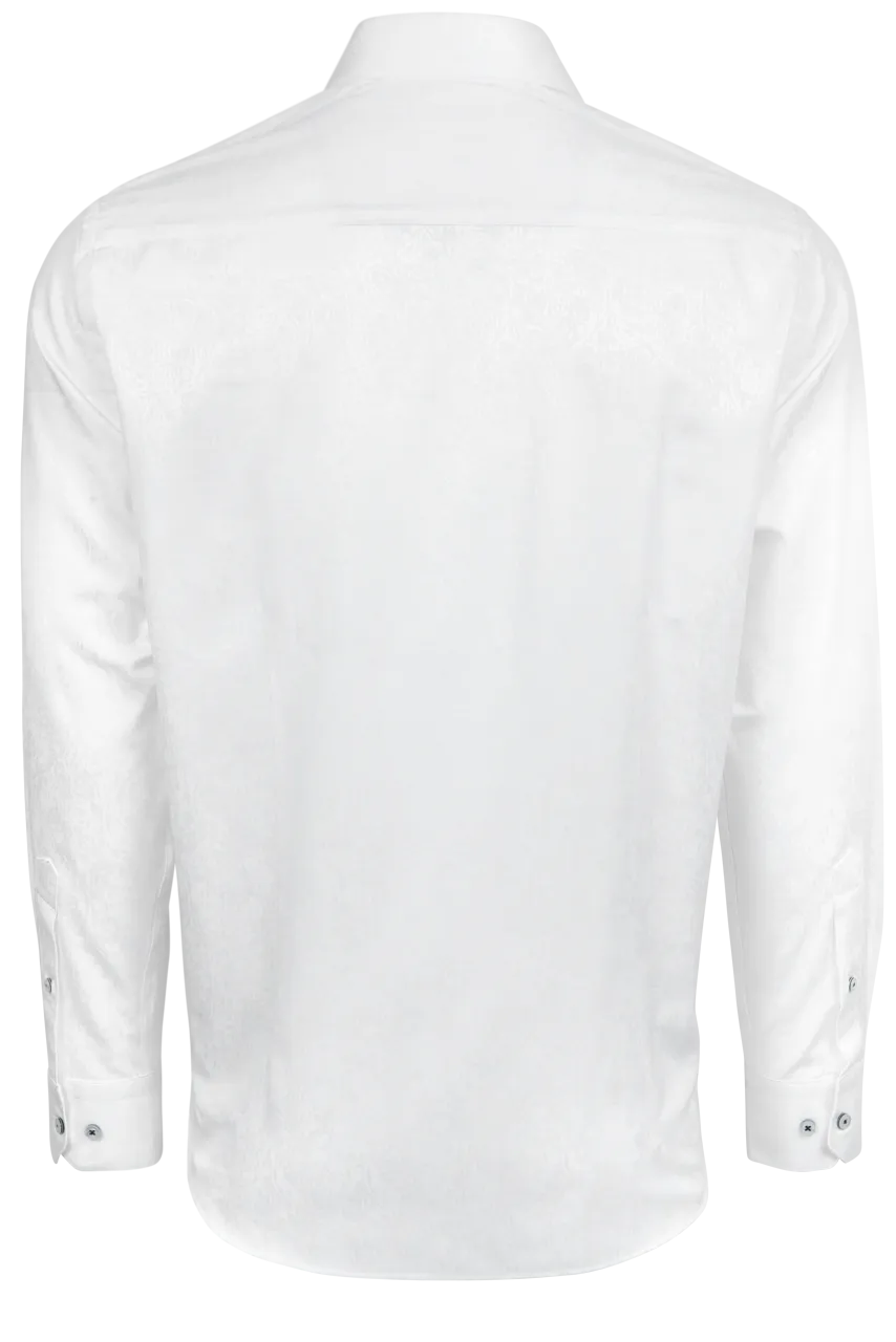 Garnet Button-Front Sport Shirt - White