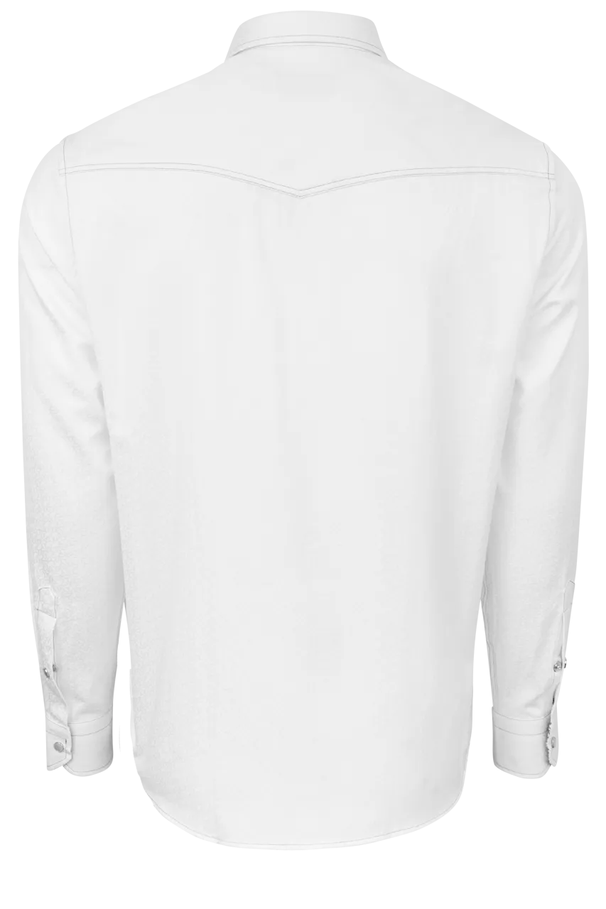 Garnet Snap Front Shirt - Solid White