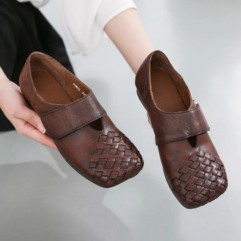 Genuine Retro Hand-Woven Women's Flats | Gift Shoes