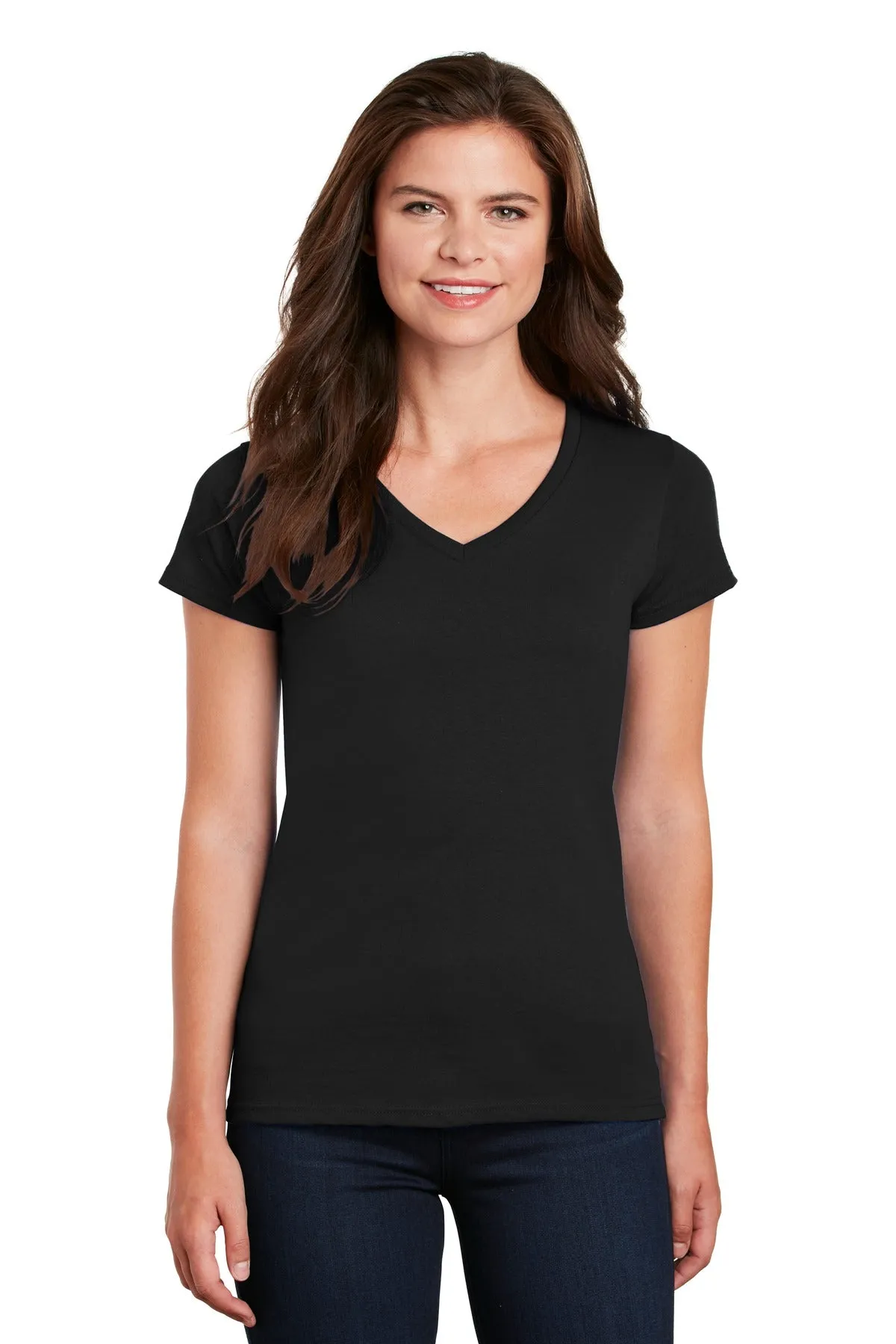 Gildan Ladies Heavy Cotton™ 100% Cotton V-Neck T-Shirt. 5V00L