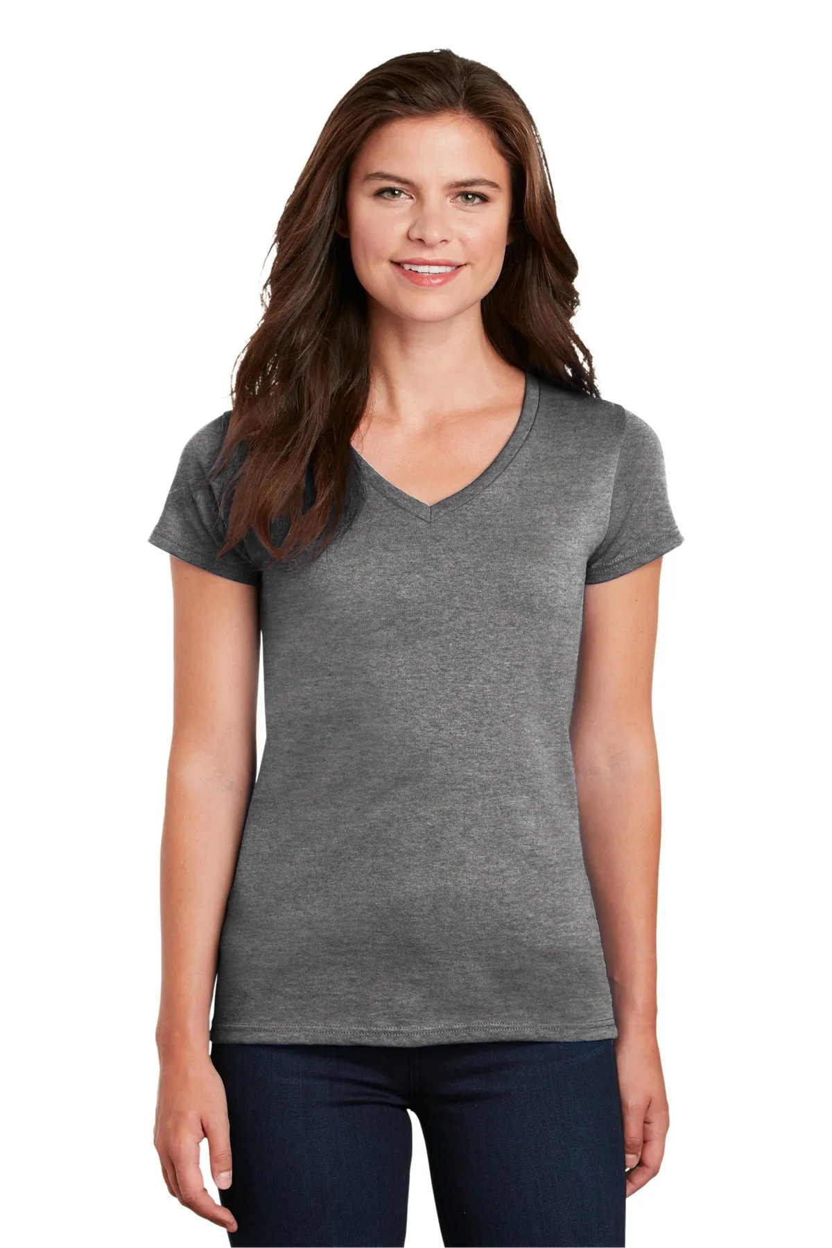 Gildan Ladies Heavy Cotton™ 100% Cotton V-Neck T-Shirt. 5V00L