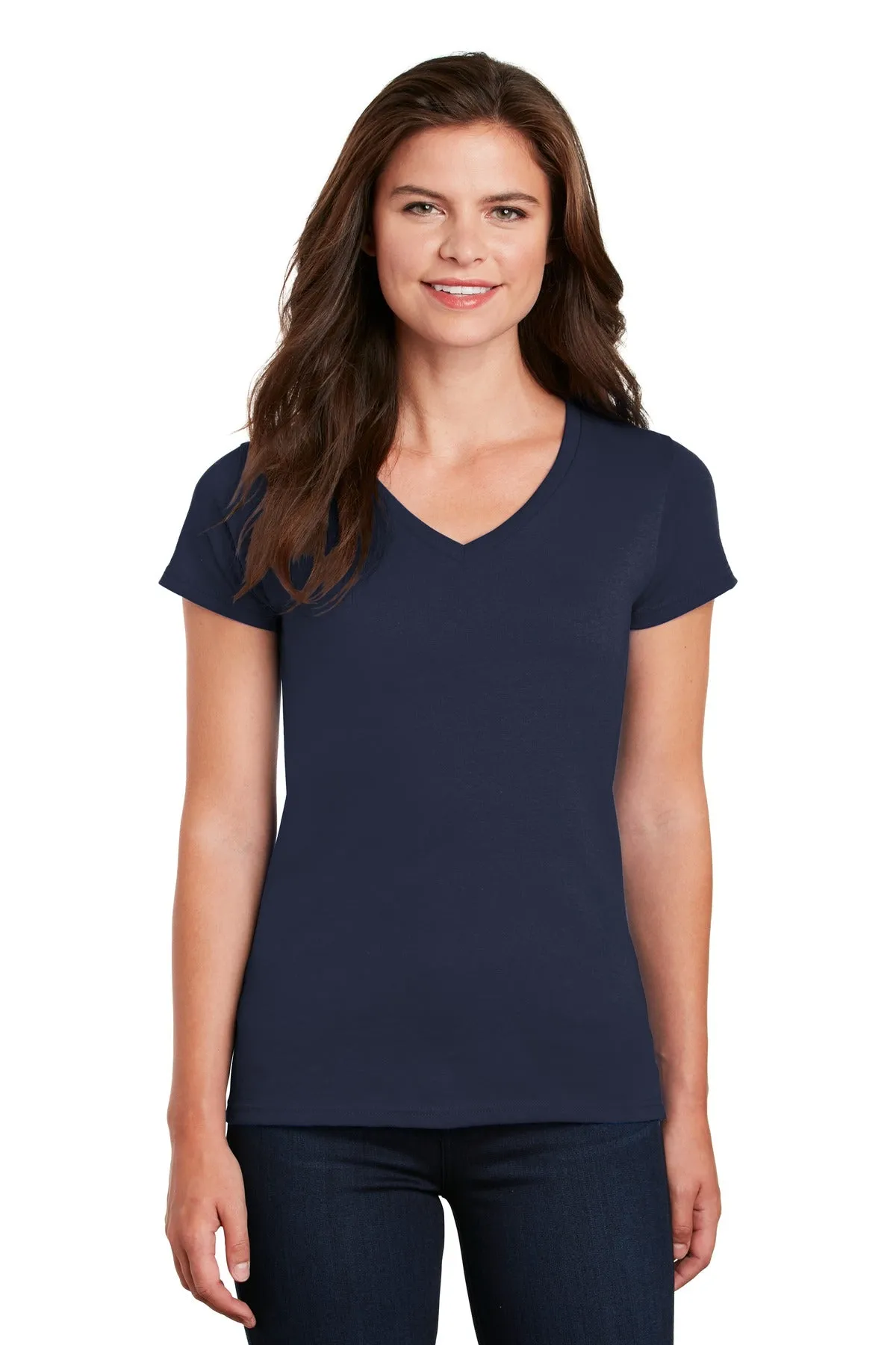 Gildan Ladies Heavy Cotton™ 100% Cotton V-Neck T-Shirt. 5V00L