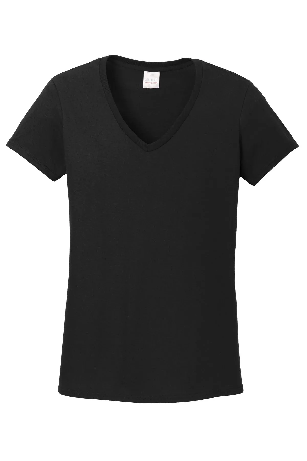 Gildan Ladies Heavy Cotton™ 100% Cotton V-Neck T-Shirt. 5V00L