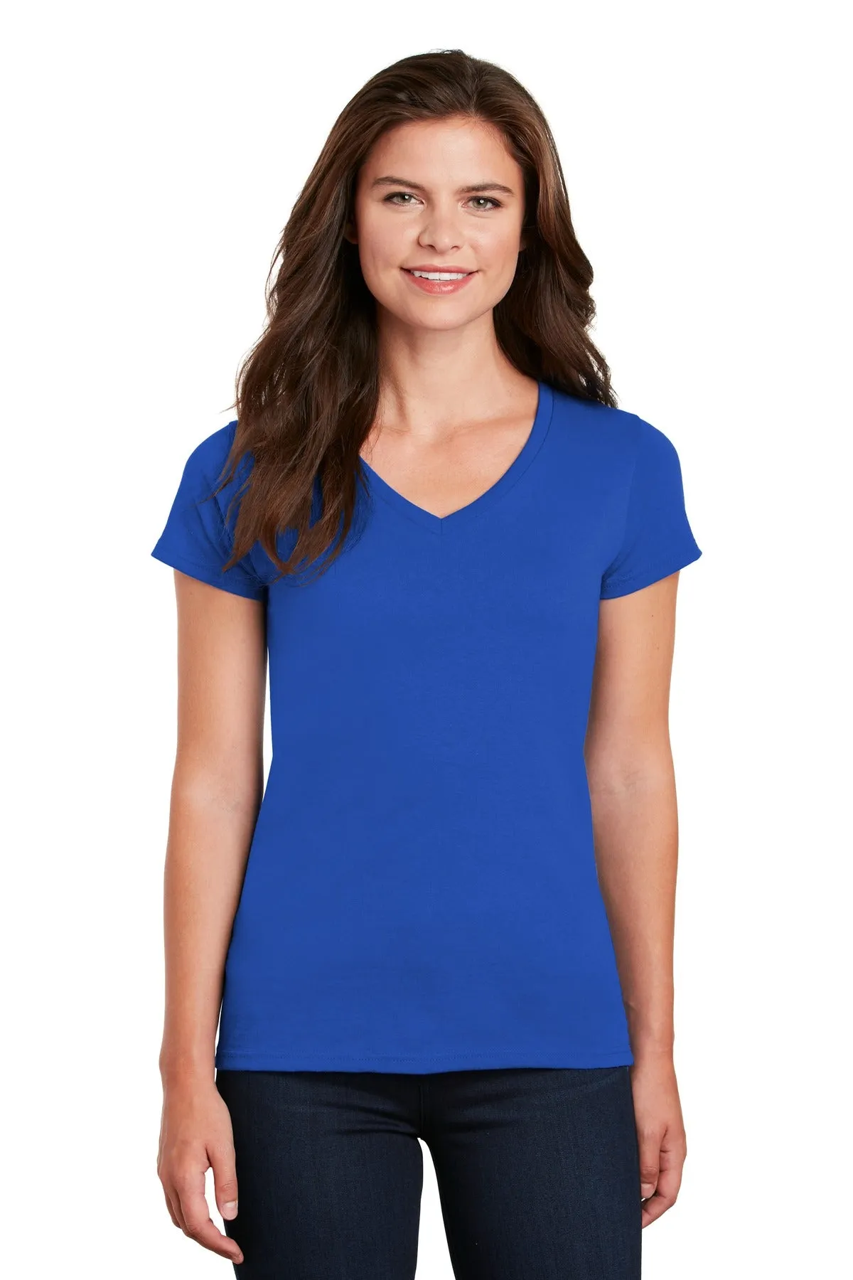 Gildan Ladies Heavy Cotton™ 100% Cotton V-Neck T-Shirt. 5V00L