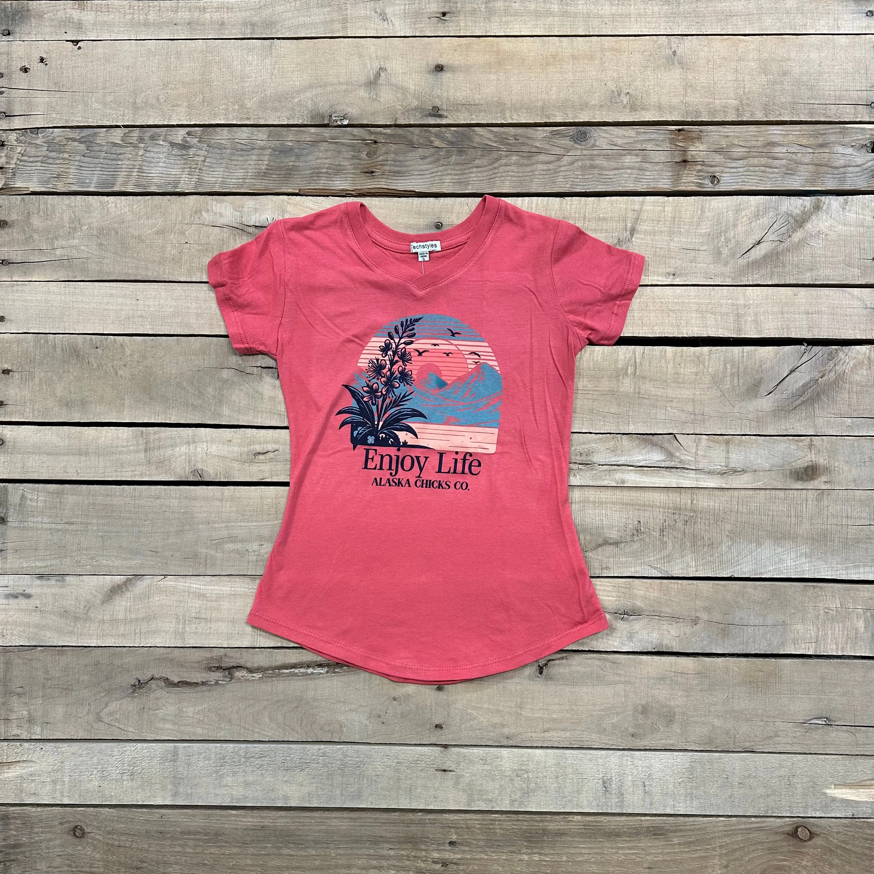 Girl's Enjoy Life V-Neck T-Shirt