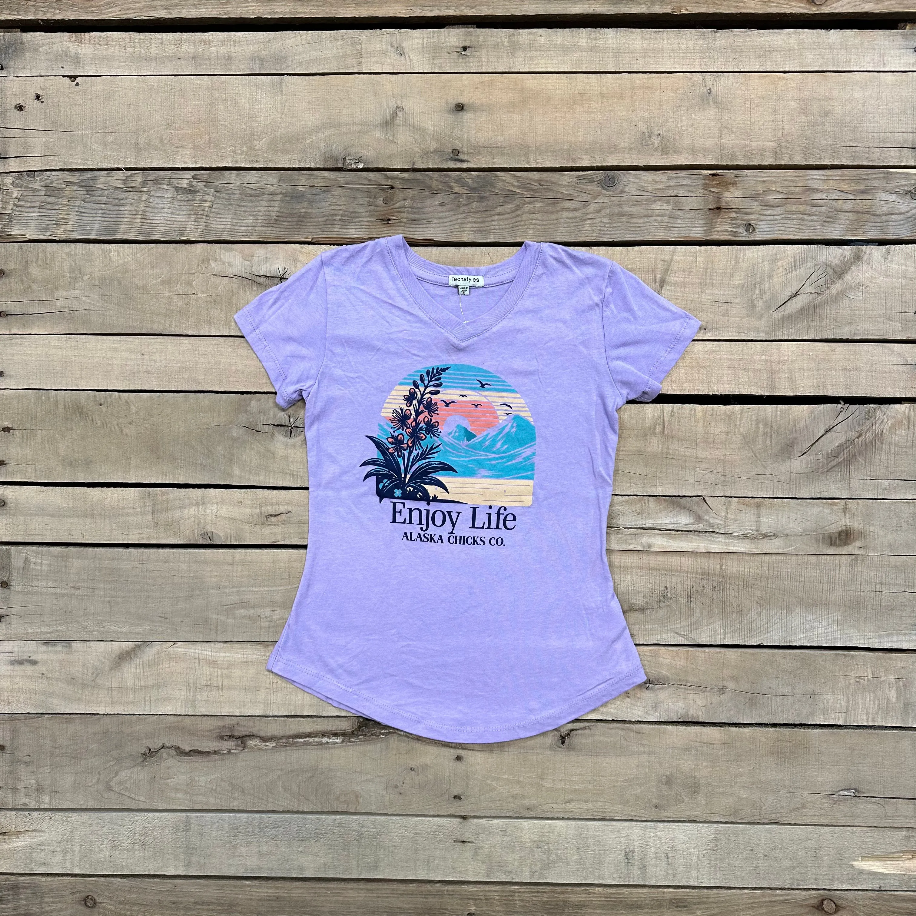 Girl's Enjoy Life V-Neck T-Shirt