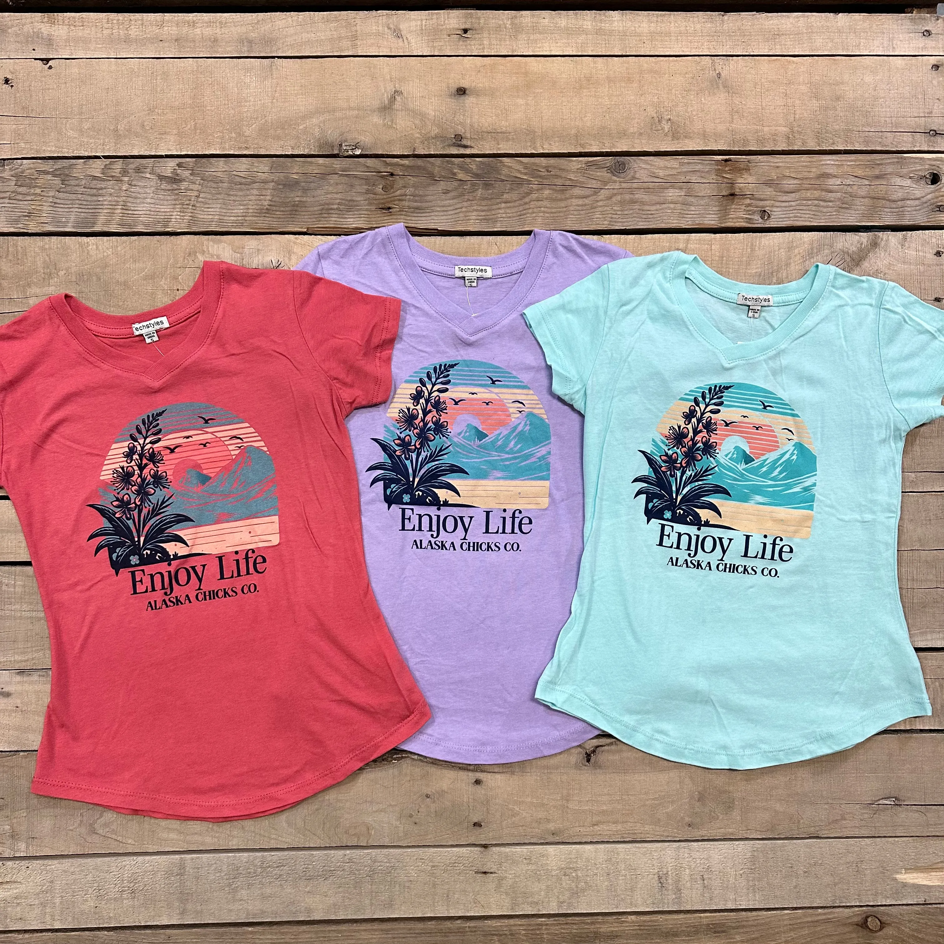 Girl's Enjoy Life V-Neck T-Shirt