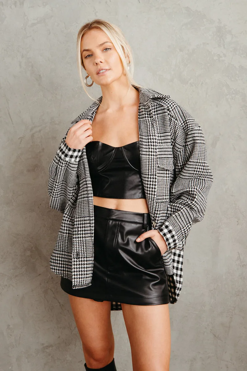 Helena Houndstooth Shacket