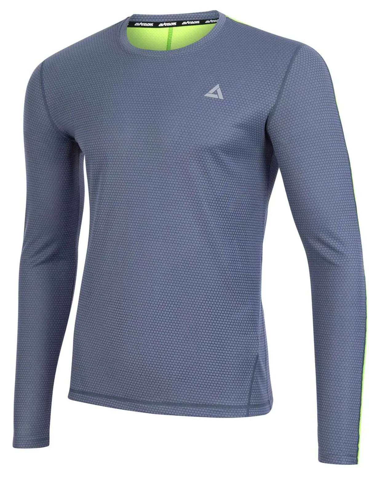 Herren Funktions Laufshirt Langarm Pro Line Grau Neon