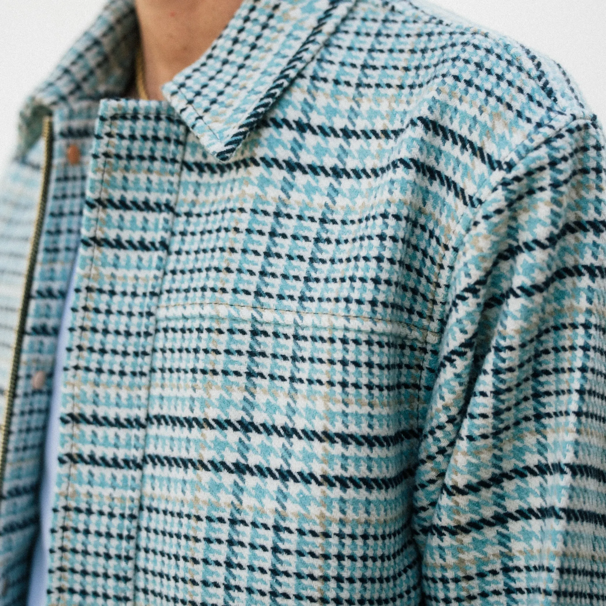 Houndstooth Weekend Jacket - Blue