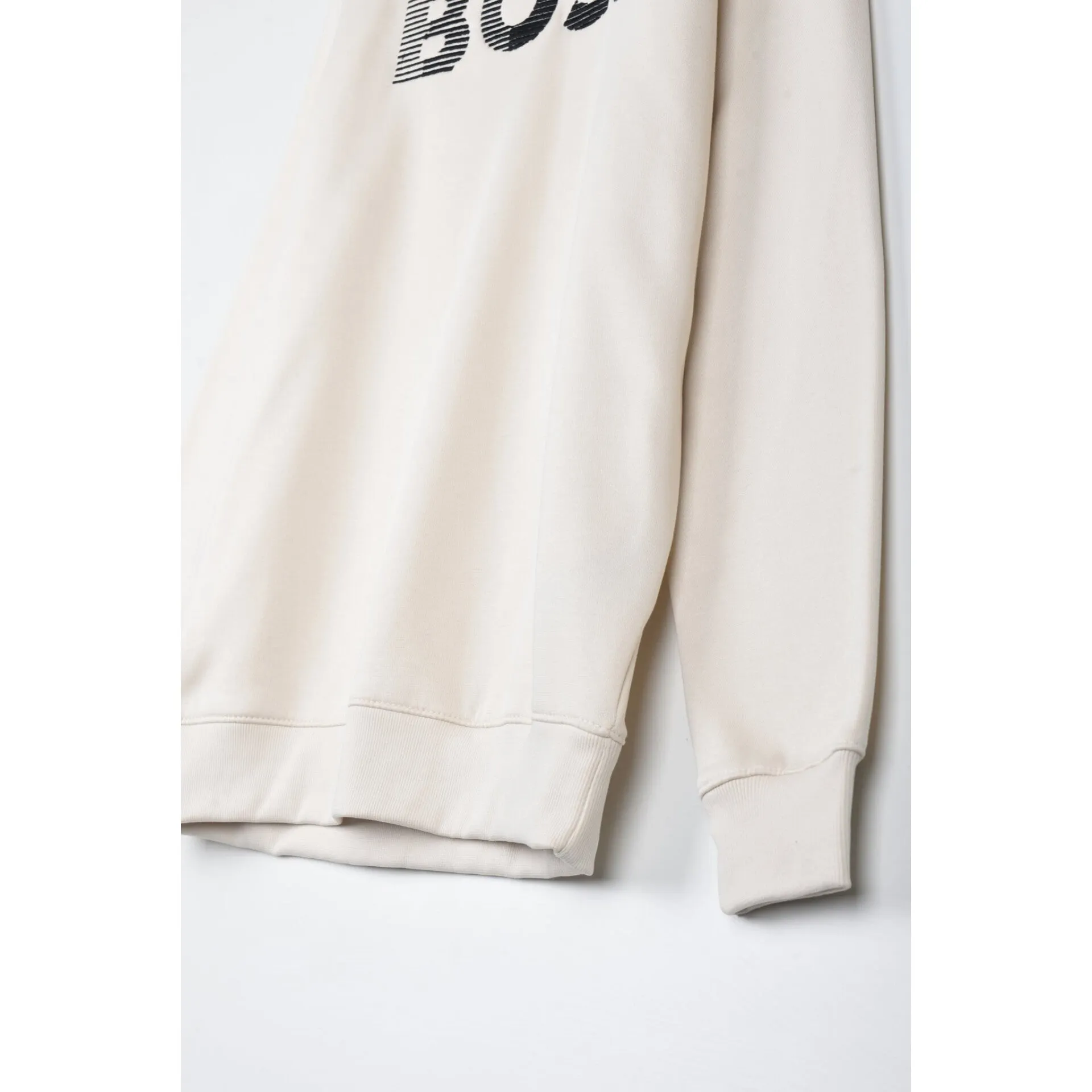 HU - Men 'Off White' Boss Embroidered Logo Fleece Sweatshirt HU603