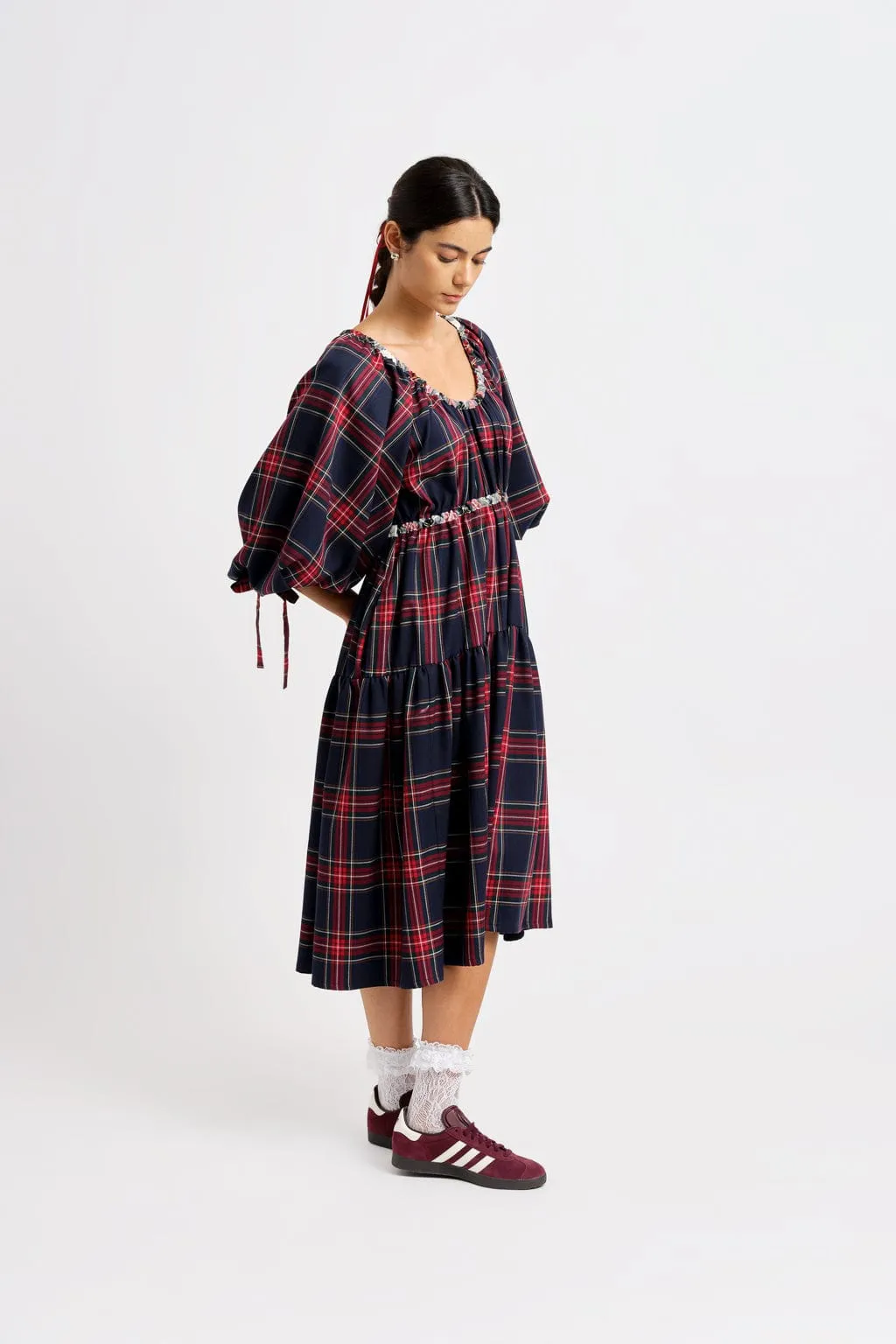 Josie Dress Navy Plaid