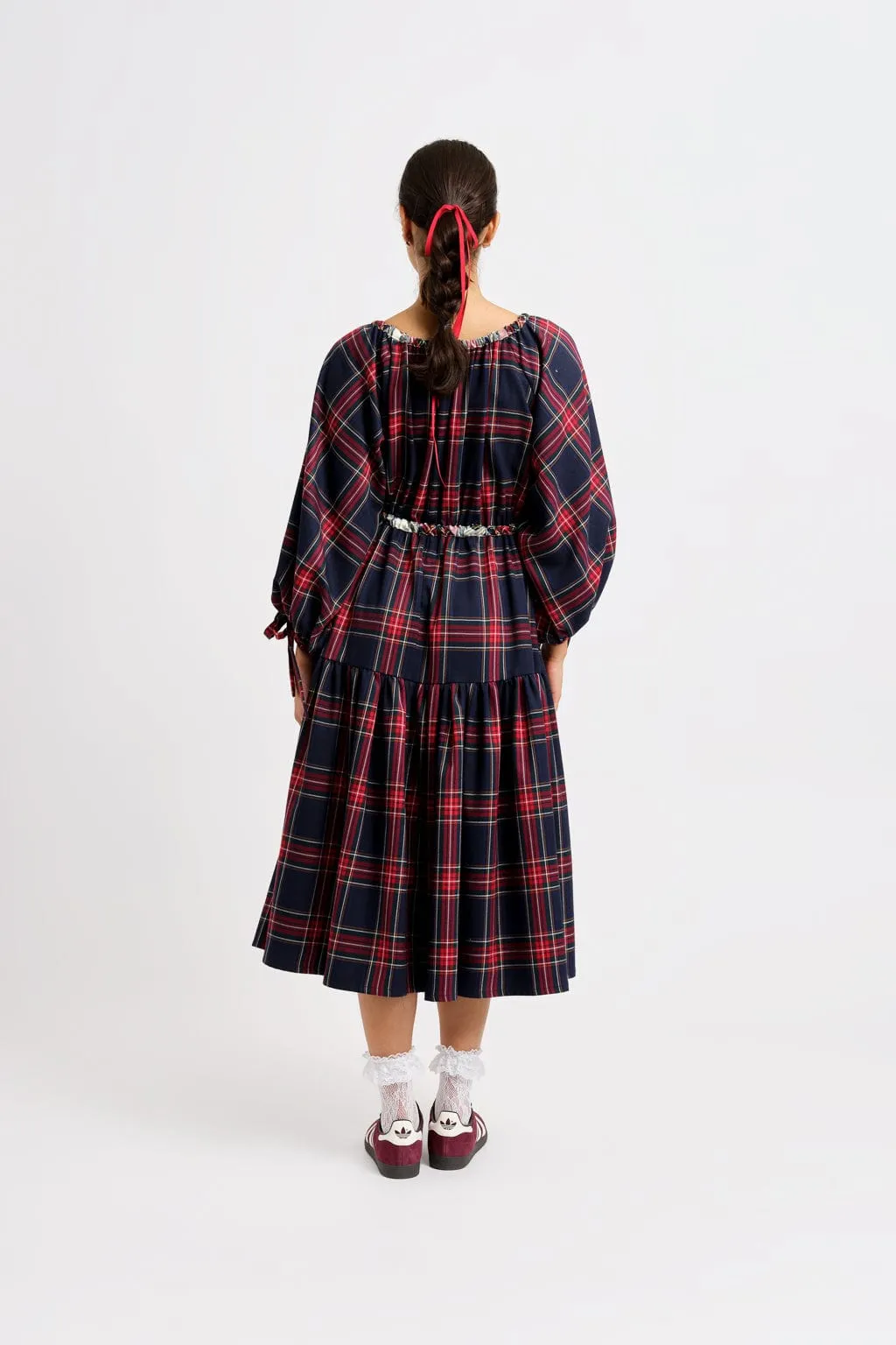 Josie Dress Navy Plaid