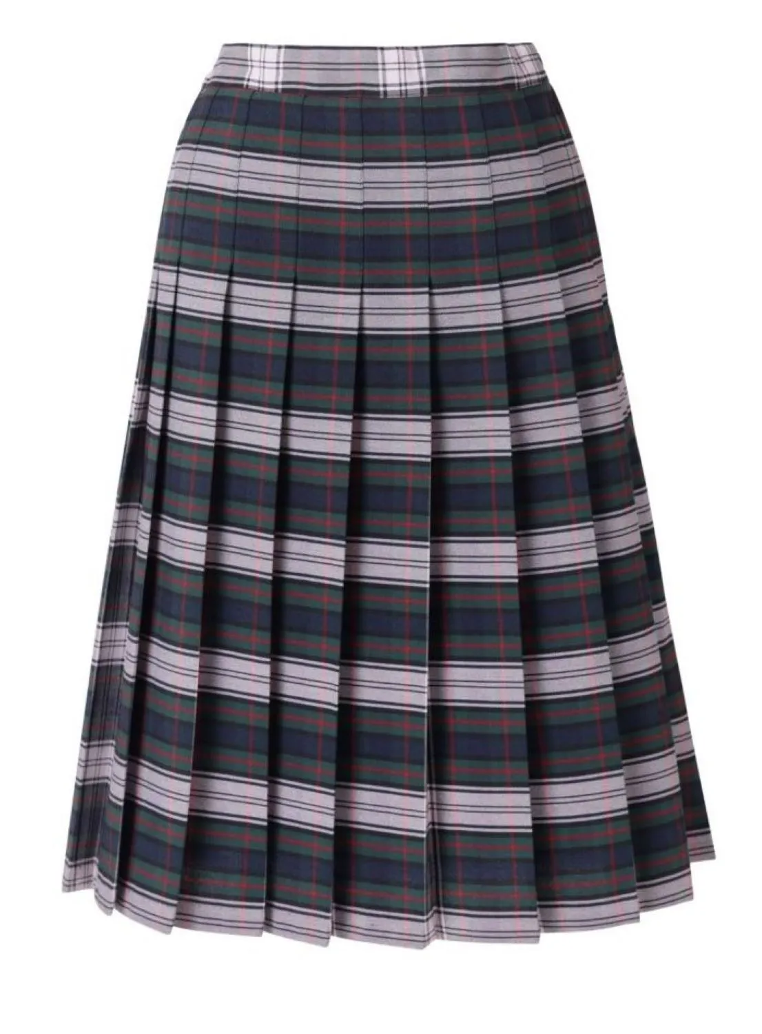 Plaid #520 Kids Knife-Pleated Skirt with Elastic Back - Available in Regular and Long Lengths